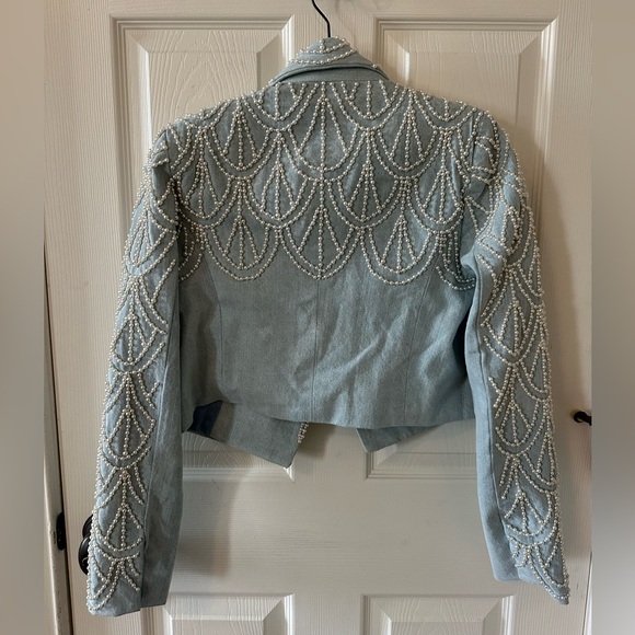 LOVESHACKFANCY CARTERIO CROP BLAZER - Picture 4 of 6